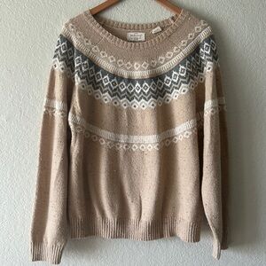 Fair isle tan sweater